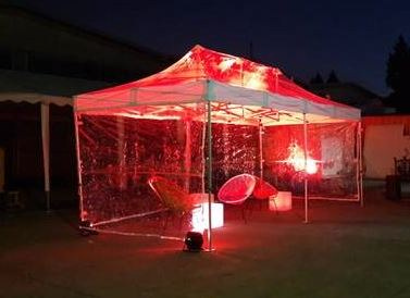 Gazebo 6x3 White and crystal rental in Milan Italy
